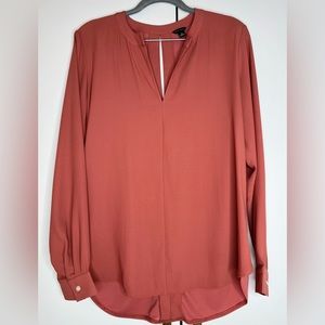Ann Taylor mixed media blouse